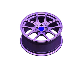 Purple forged magnesium wheel