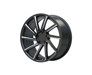 Gloss black forged magnesium wheel