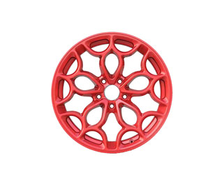 Red forged magnesium wheel