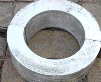 Cast magnesium bracelet anode